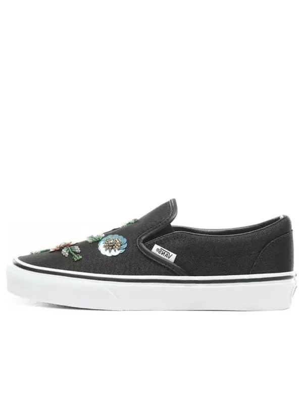 Кроссовки floral sequins slip-on shoes black Vans — изображение 1 из 4, черный
