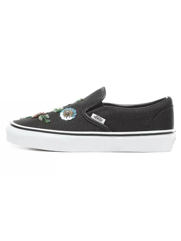 Кроссовки floral sequins slip-on shoes black Vans — изображение 2 из 4, черный
