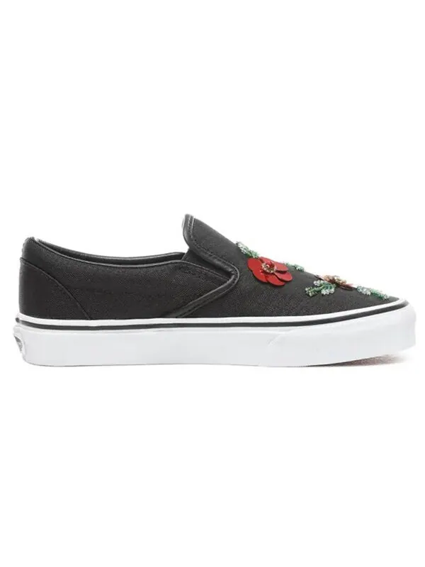 Кроссовки floral sequins slip-on shoes black Vans — изображение 3 из 4, черный