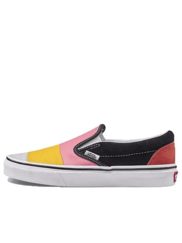 Кроссовки classic slip-on 'patchwork' Vans — изображение 1 из 4, красный/желтый/синий