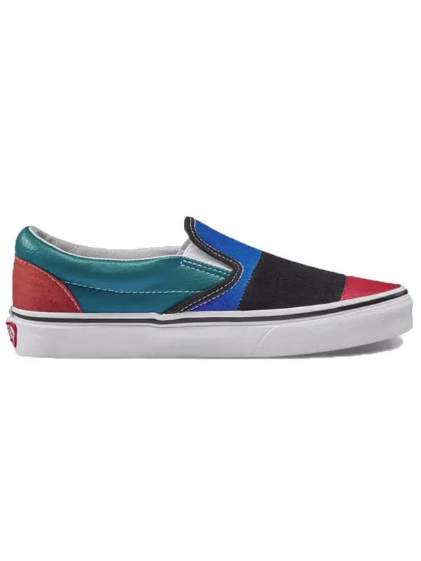 Кроссовки classic slip-on 'patchwork' Vans — изображение 2 из 4, красный/желтый/синий