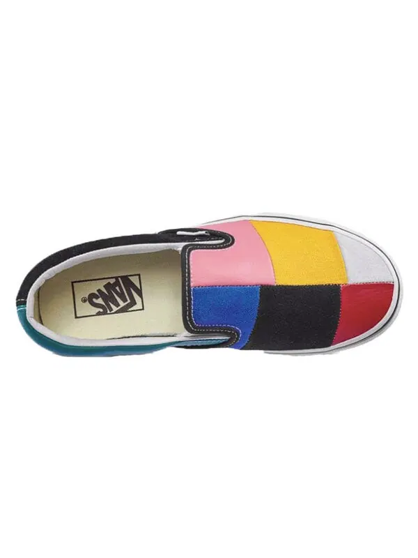 Кроссовки classic slip-on 'patchwork' Vans — изображение 3 из 4, красный/желтый/синий