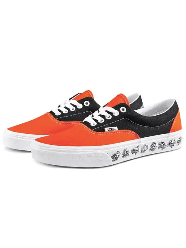 Кроссовки era skeleton printing retro casual canvas shoes black orange colorblock 'black orange' Vans — изображение 2 из 4