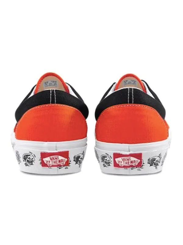 Кроссовки era skeleton printing retro casual canvas shoes black orange colorblock 'black orange' Vans — изображение 4 из 4