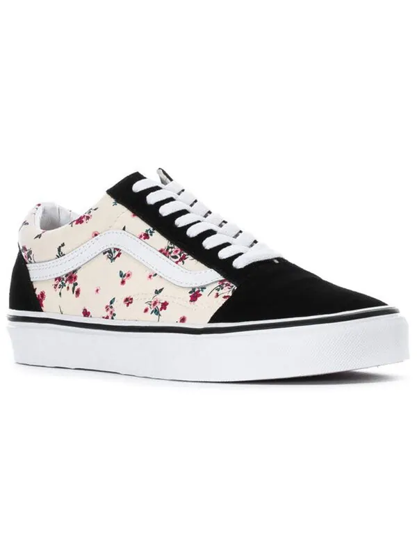 Кроссовки old skool 'ditsy floral - white' Vans — изображение 3 из 4, черный/белый