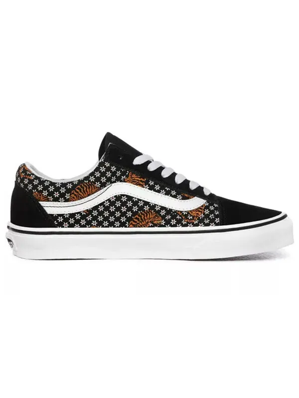 Кроссовки old skool 'tiger floral' Vans — изображение 2 из 4, черный/желтый/белый