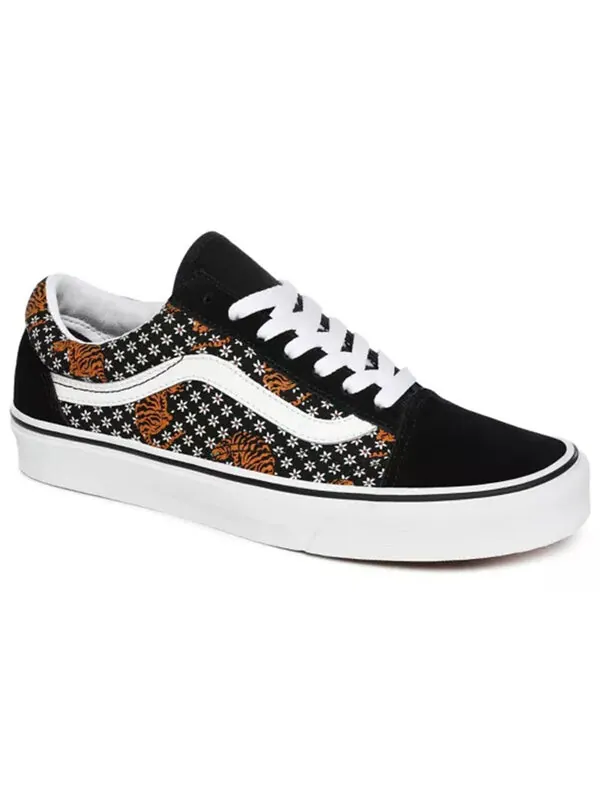 Кроссовки old skool 'tiger floral' Vans — изображение 3 из 4, черный/желтый/белый