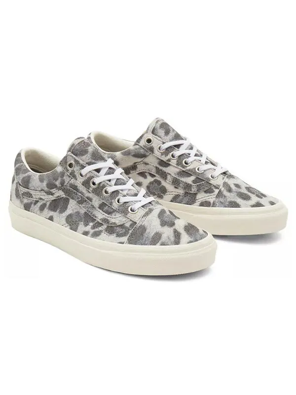 Кроссовки old skool 'hairy suede - leopard' Vans — изображение 4 из 4, серый/белый