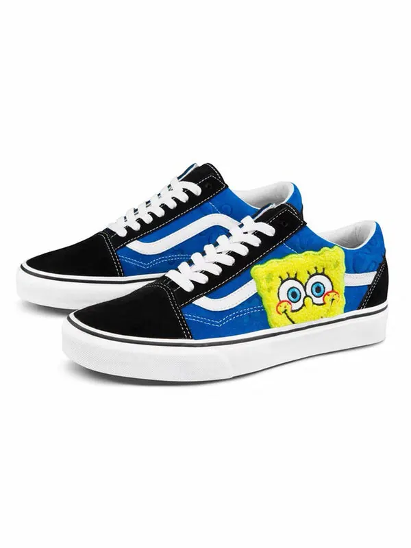 Кроссовки spongebob squarepants x old skool 'smile patch' Vans — изображение 2 из 4, черный/синий