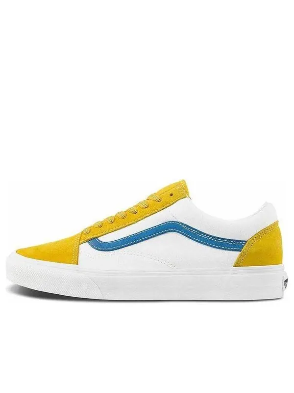 Кроссовки old skool white/yellow/blue Vans — изображение 1 из 4, белый/желтый/синий