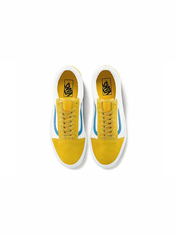 Кроссовки old skool white/yellow/blue Vans — изображение 3 из 4, белый/желтый/синий