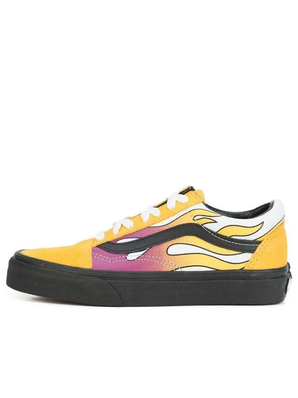 Кроссовки old skool 'flames' Vans — изображение 1 из 4, желтый/черный/фиолетовый