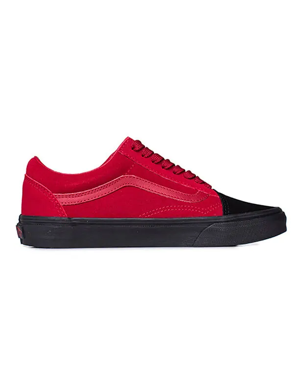 Кроссовки old skool black red Vans — изображение 2 из 4, черный/красный