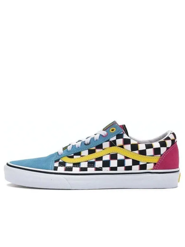 Кроссовки old skool 'crazy checks' Vans — изображение 1 из 4, синий/желтый