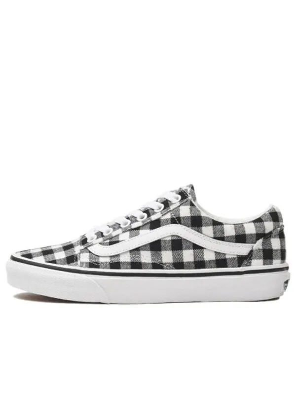 Кроссовки old skool gingham 'black white' Vans — изображение 1 из 4, черный/белый
