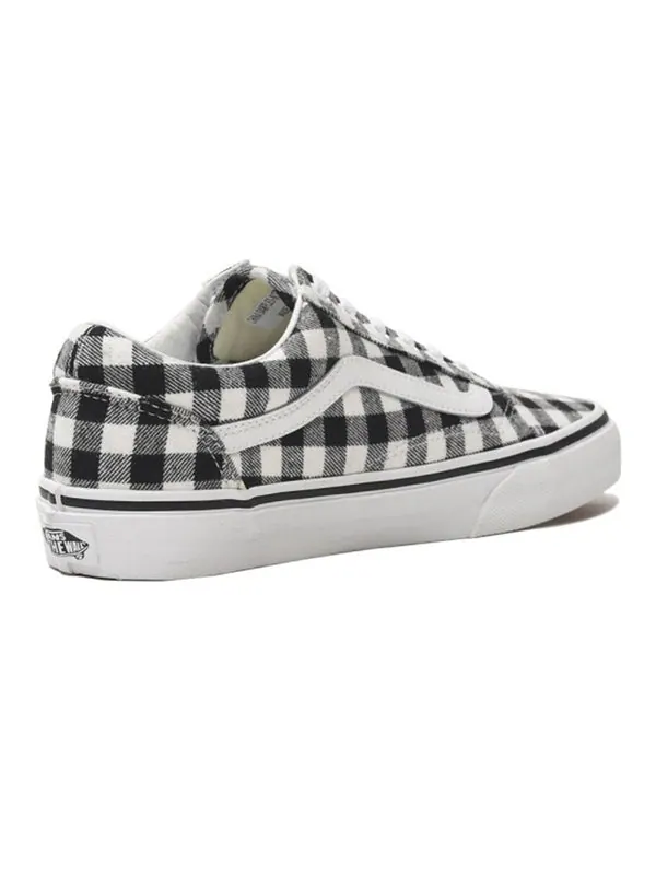 Кроссовки old skool gingham 'black white' Vans — изображение 3 из 4, черный/белый