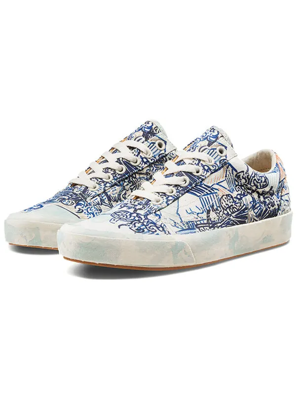 Кроссовки vincent van gogh x old skool 'old vineyard' Vans — изображение 2 из 4, синий/белый