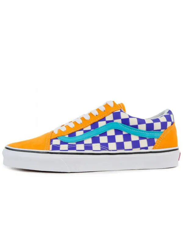 Кроссовки old skool 'thermochrome checkerboard' Vans — изображение 2 из 4, синий/желтый
