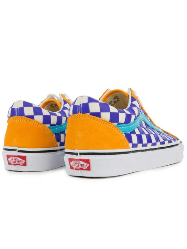 Кроссовки old skool 'thermochrome checkerboard' Vans — изображение 4 из 4, синий/желтый