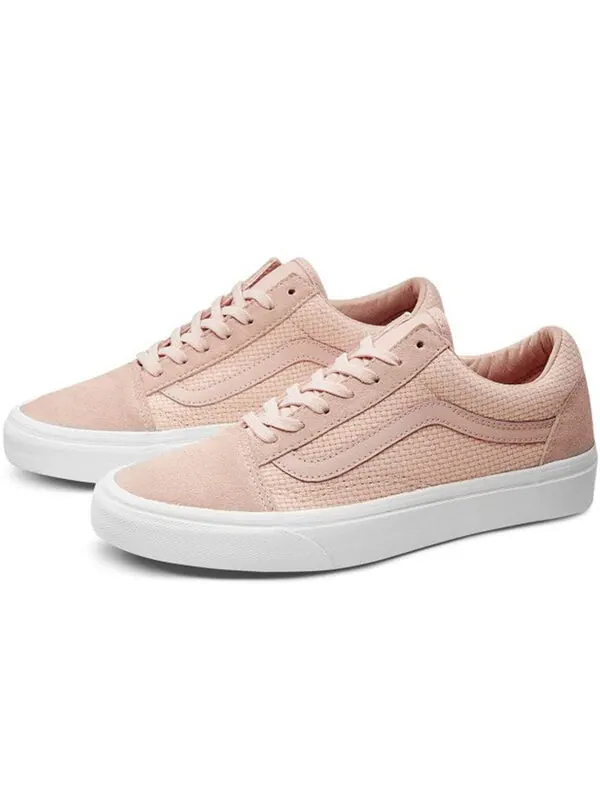 Кроссовки old skool 'woven check - spanish villa' Vans — изображение 2 из 4, розовый/синий