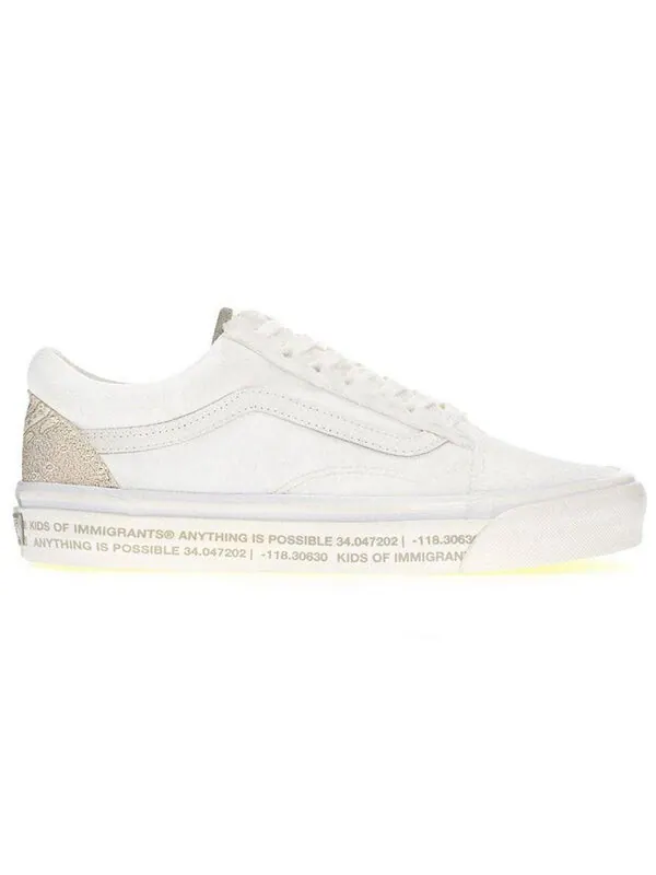 Кроссовки kids of immigrants x old skool 36 dx 'white bandana' Vans — изображение 2 из 4, белый