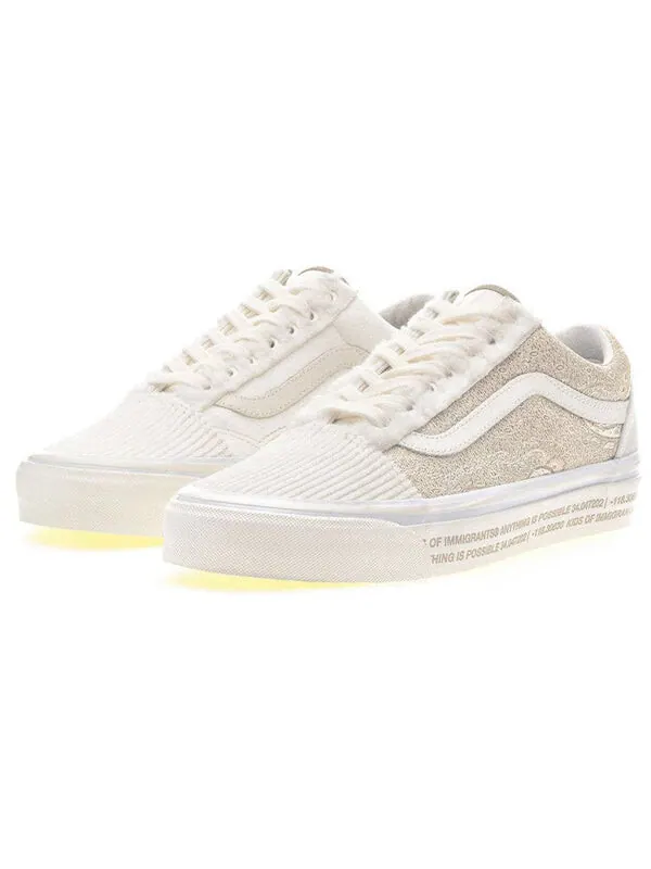 Кроссовки kids of immigrants x old skool 36 dx 'white bandana' Vans — изображение 3 из 4, белый