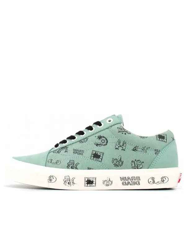 Кроссовки brain dead x old skool lx 'granite green' Vans — изображение 1 из 3, зеленый
