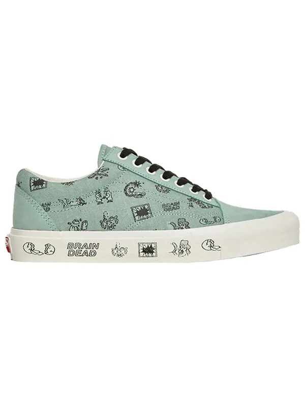 Кроссовки brain dead x old skool lx 'granite green' Vans — изображение 2 из 3, зеленый