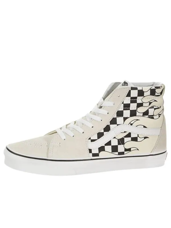 Кроссовки sk8-hi 'checkerboard flame' Vans — изображение 1 из 4, белый