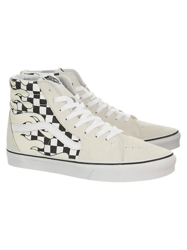 Кроссовки sk8-hi 'checkerboard flame' Vans — изображение 3 из 4, белый