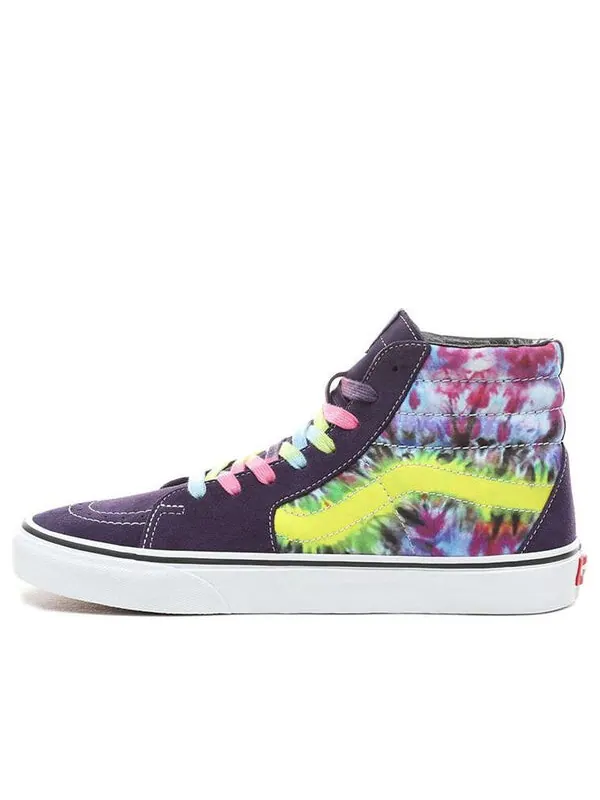 Кроссовки sk8-hi 'tie-dye' Vans — изображение 1 из 4, фиолетовый/желтый