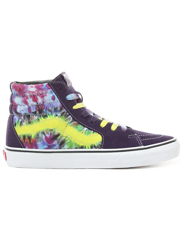 Кроссовки sk8-hi 'tie-dye' Vans — изображение 2 из 4, фиолетовый/желтый