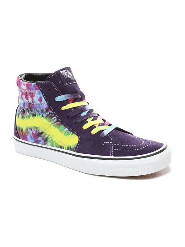 Кроссовки sk8-hi 'tie-dye' Vans — изображение 3 из 4, фиолетовый/желтый