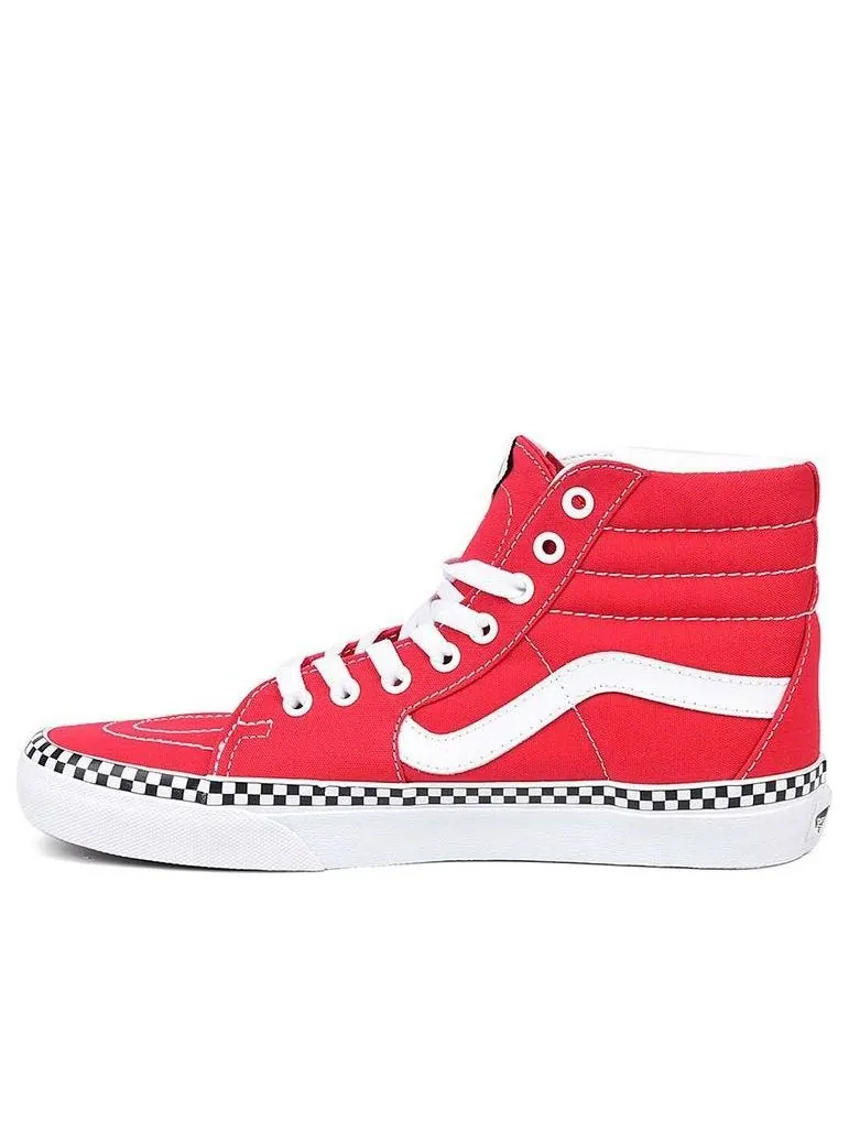Кроссовки Vans SK8-HI 'Check Foxing - Racing Red' — изображение 1 из 4, красный