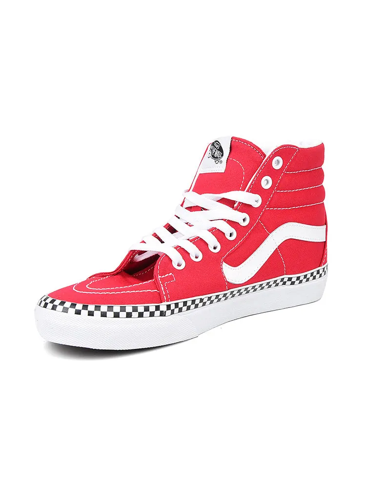 Кроссовки Vans SK8-HI 'Check Foxing - Racing Red' — изображение 2 из 4, красный