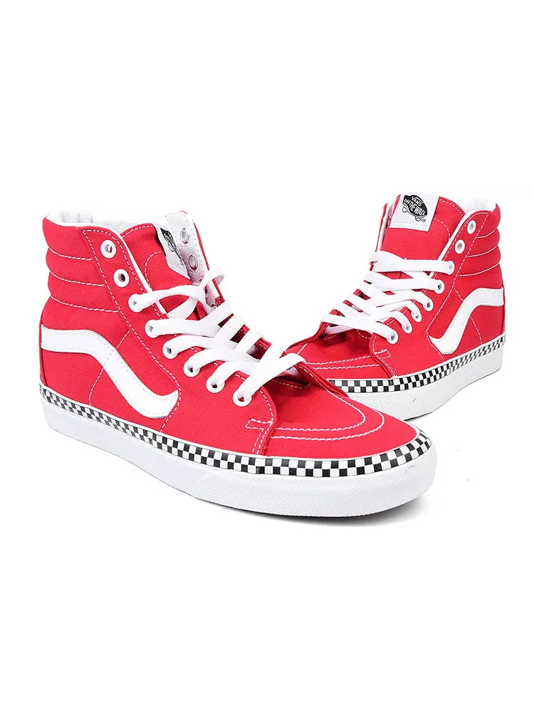 Кроссовки Vans SK8-HI 'Check Foxing - Racing Red' — изображение 3 из 4, красный