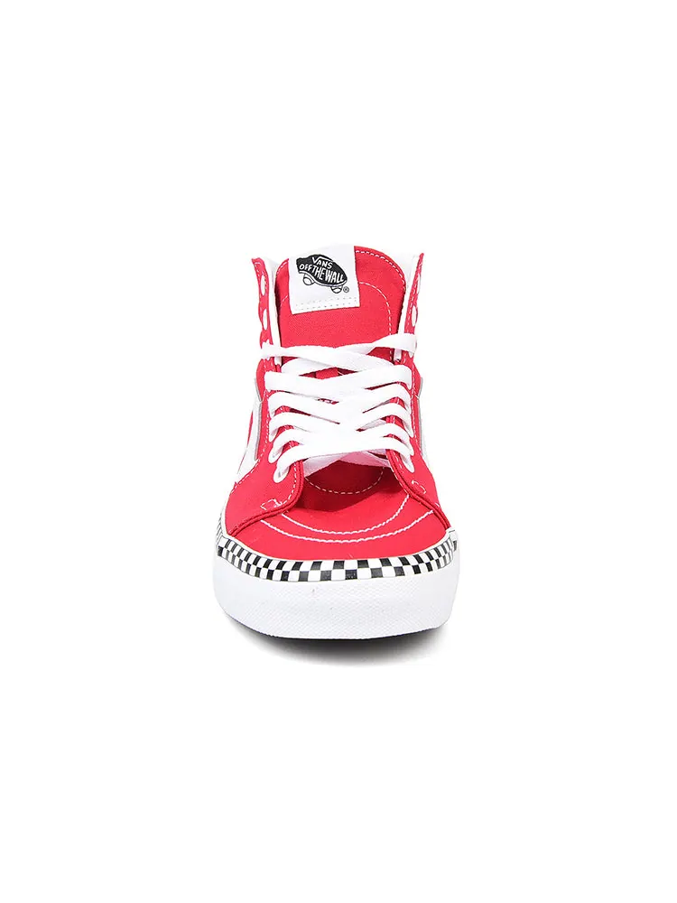 Кроссовки Vans SK8-HI 'Check Foxing - Racing Red' — изображение 4 из 4, красный
