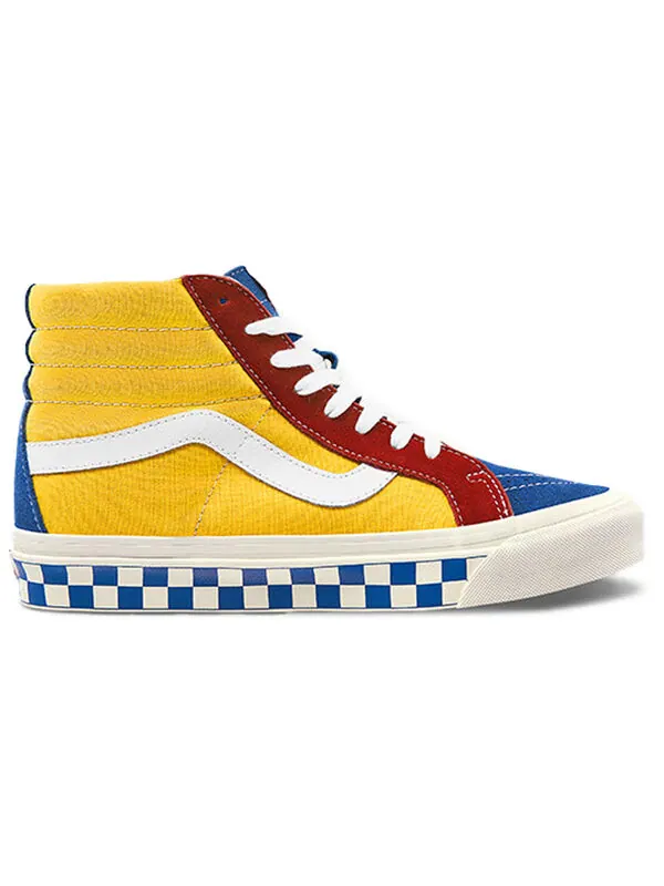 Кроссовки sk8-hi 38 dx 'anaheim factory - color mix' Vans — изображение 2 из 4, синий/красный