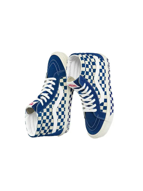 Кроссовки style 38 checkerboard blue/white Vans — изображение 3 из 4, белый/синий