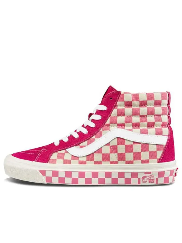 Кроссовки style 38 checkerboard pink/white Vans — изображение 1 из 4, белый/розовый