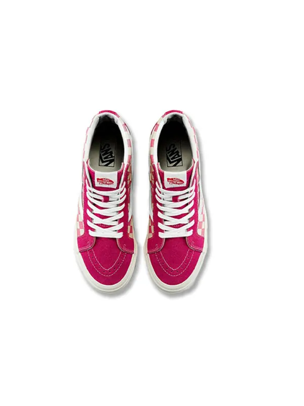 Кроссовки style 38 checkerboard pink/white Vans — изображение 4 из 4, белый/розовый