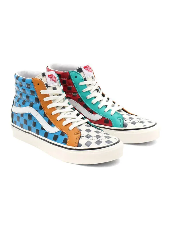 Кроссовки sk8-hi 38 dx 'anaheim factory - multi-color checkerboard' Vans — изображение 3 из 4