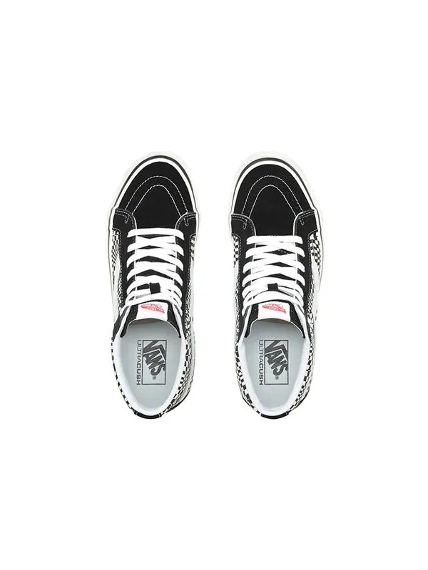 Кроссовки sk8-hi 38 dx 'warp check - black white' Vans — изображение 3 из 4, черный