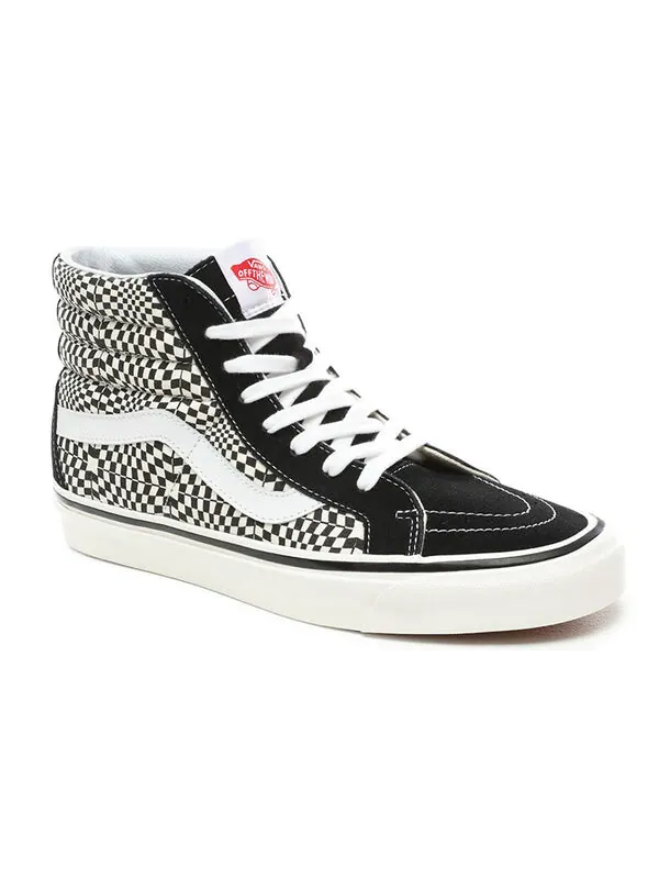 Кроссовки sk8-hi 38 dx 'warp check - black white' Vans — изображение 4 из 4, черный