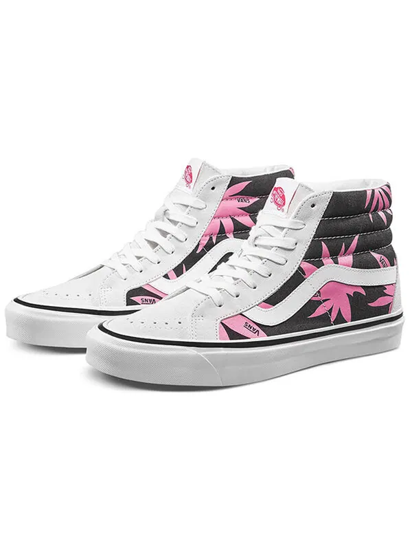 Кроссовки sk8-hi 38 dx 'summer leaf' Vans — изображение 2 из 4, розовый