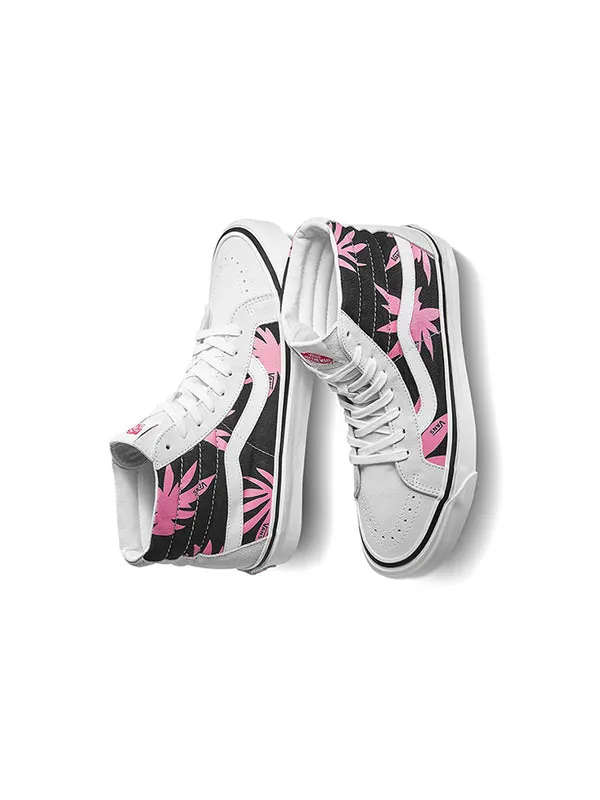 Кроссовки sk8-hi 38 dx 'summer leaf' Vans — изображение 4 из 4, розовый
