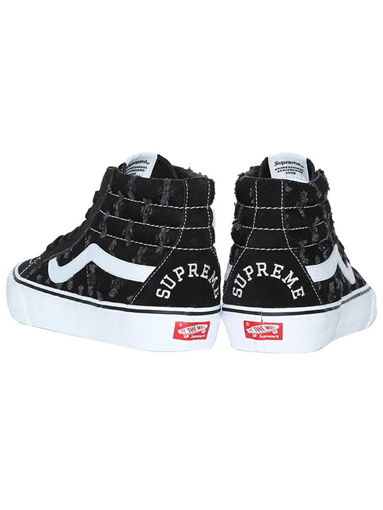 Кеды Vans Supreme x SK8-HI 'Black Hole Punch Denim' — изображение 5 из 5, черный