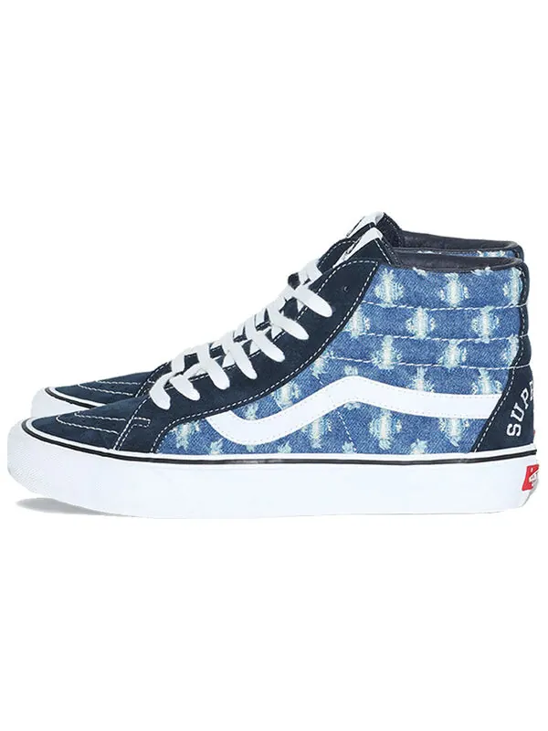 Кроссовки supreme x sk8-hi 'blue hole punch denim' Vans — изображение 3 из 4, синий