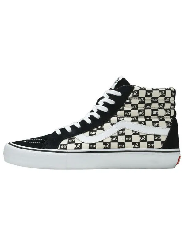 Кроссовки supreme x sk8-hi pro 'checkered black' Vans — изображение 2 из 2, черный/белый
