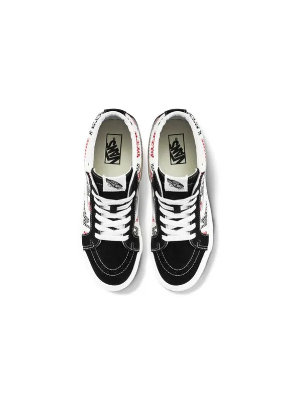 Кроссовки sk8-mid reissue black and white Vans — изображение 3 из 4, черный белый